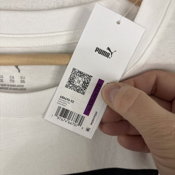 Puma Running Motivation Funny T-shirt White Retro Mens Size 2XL NWT - Picture 4 of 6